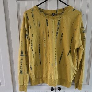 Kut From The Kloth Womens Sweatshirt Size M Mustard Yellow and Green